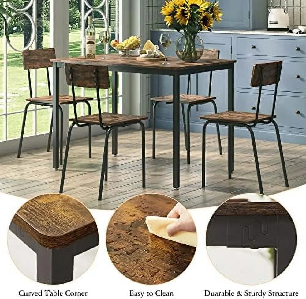 3 Pieces 2-Tier Round Pub Bistro Table and PU Upholstery Stools with Backrest F121