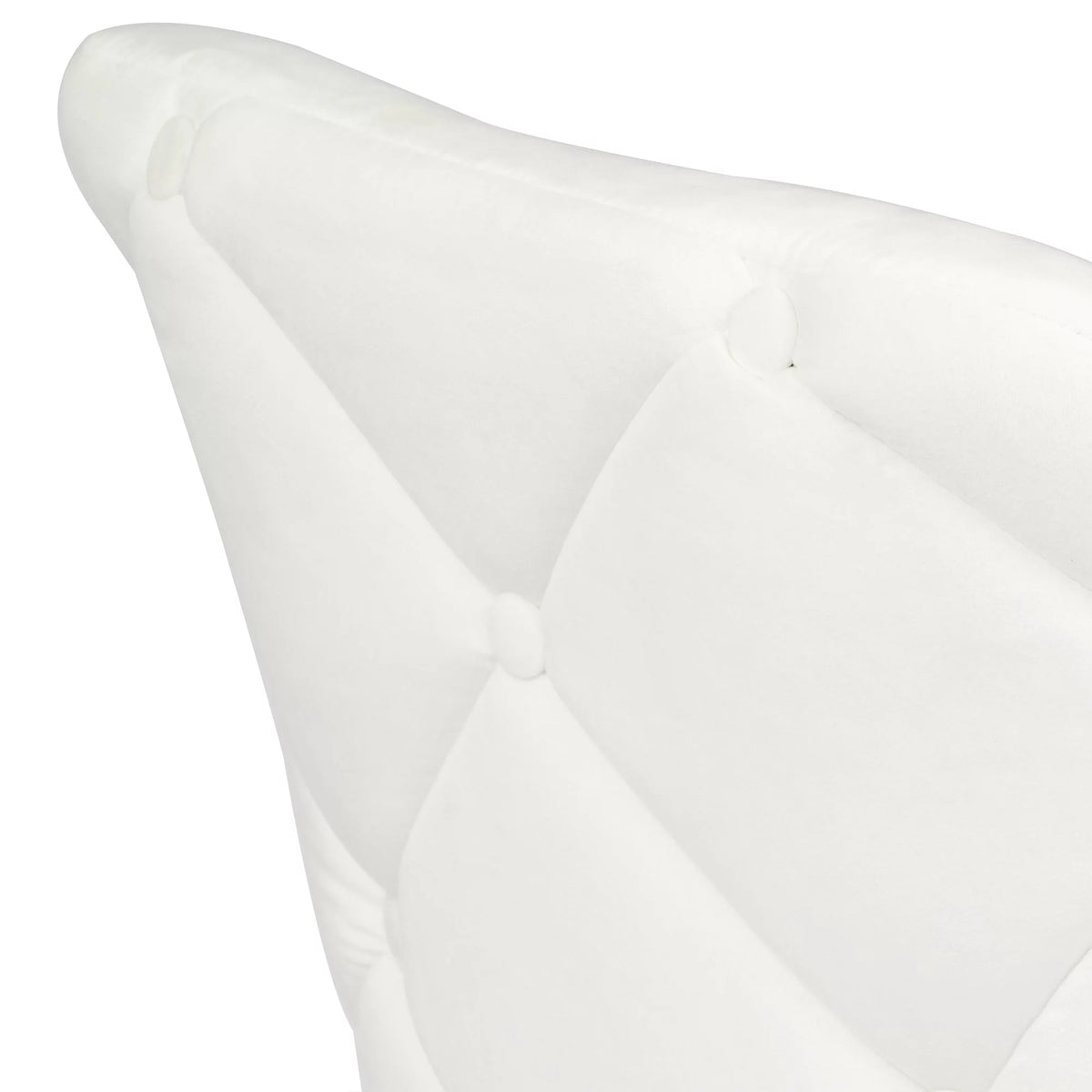 White Velvet Tufted Swivel Vanity Chair K70631