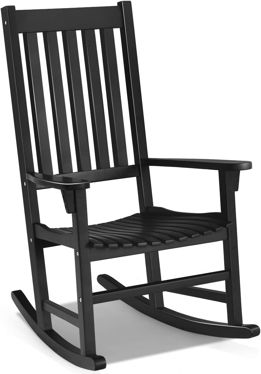 White Acacia Wood Rocking Chair V671