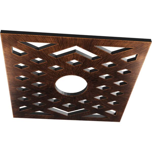 30x22OD x 7 3/4x22ID x 1x22P Chevron PVC Pierced Ceiling Medallion O59218