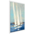 Blue Acrylic Painting Print on Canvas Q3765