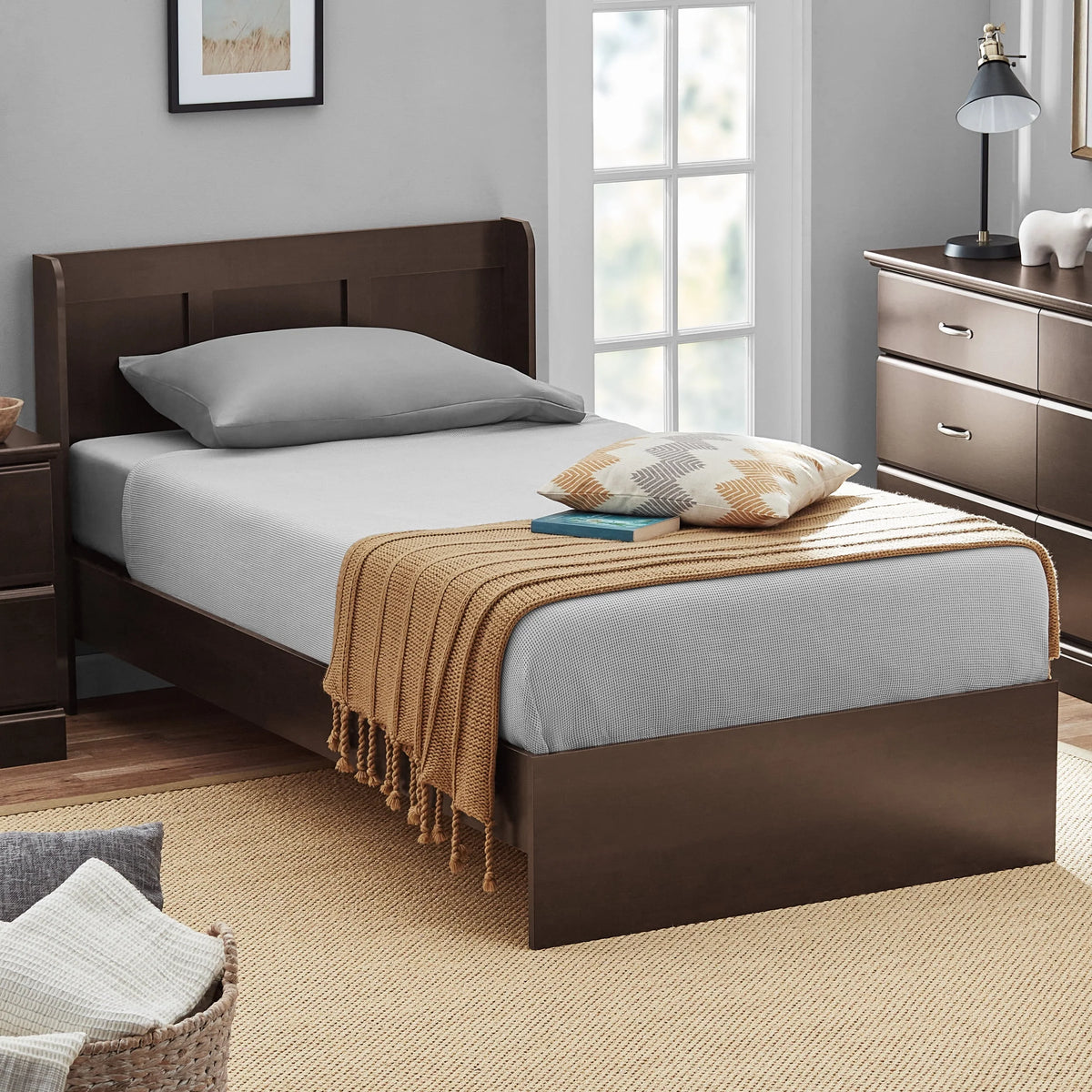 Twin Bed with Headboard Y163
