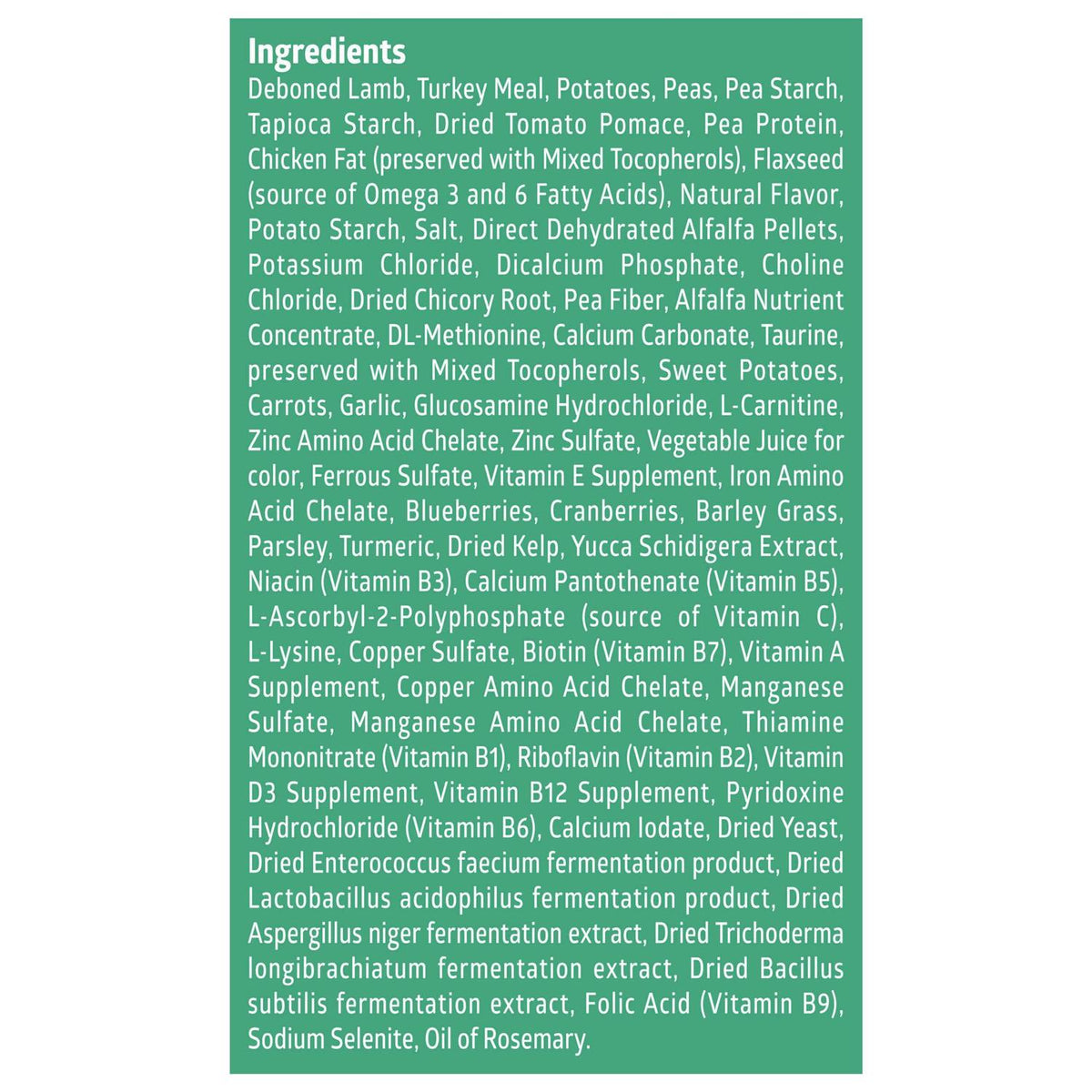 Grain-Free Lamb Recipe Dry Dog Food D431