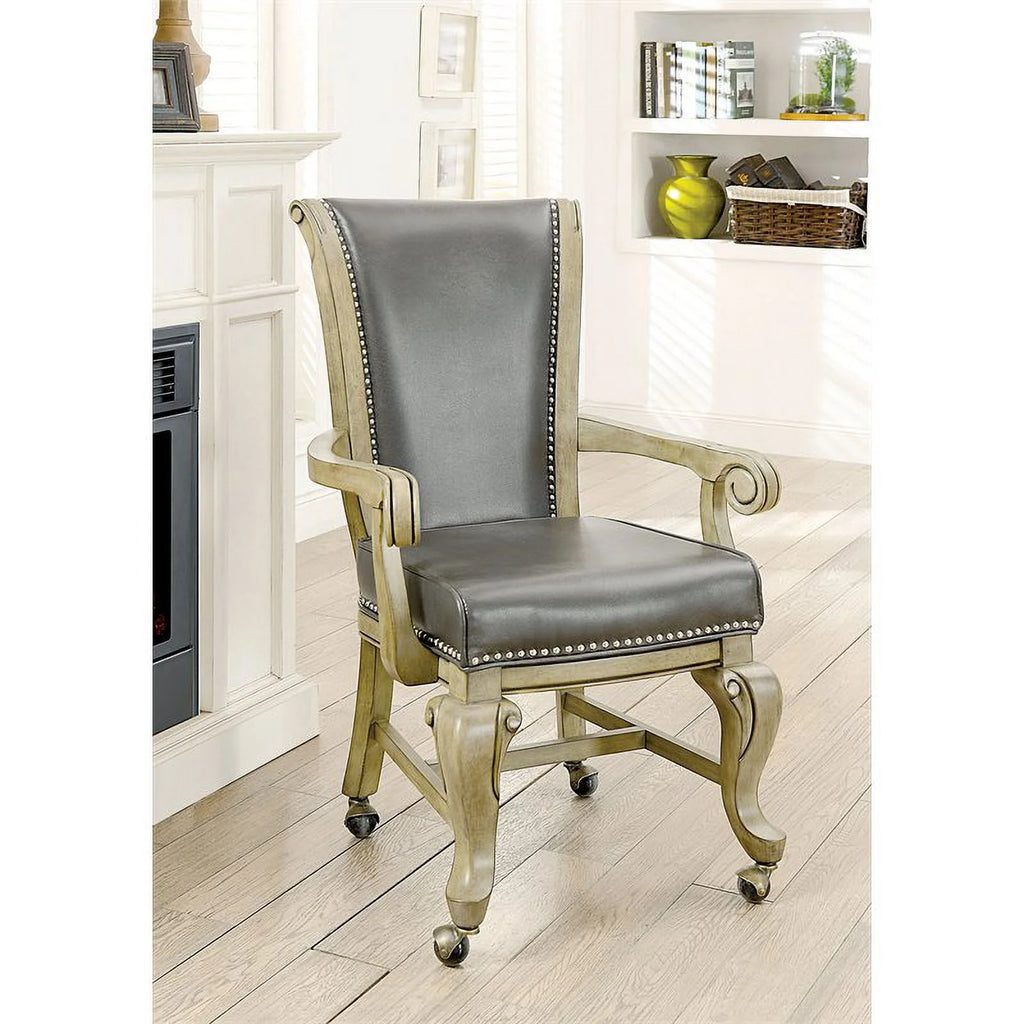 Faux Leather Gaming Chair in Gray (Set of 2) C68957