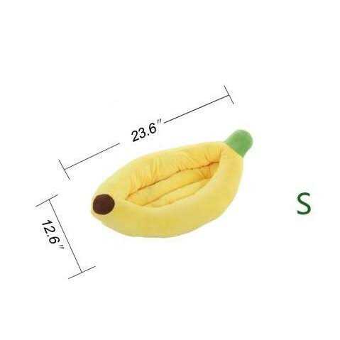 Banana Shape Washable Dog Bed with Removable Cushion O6360