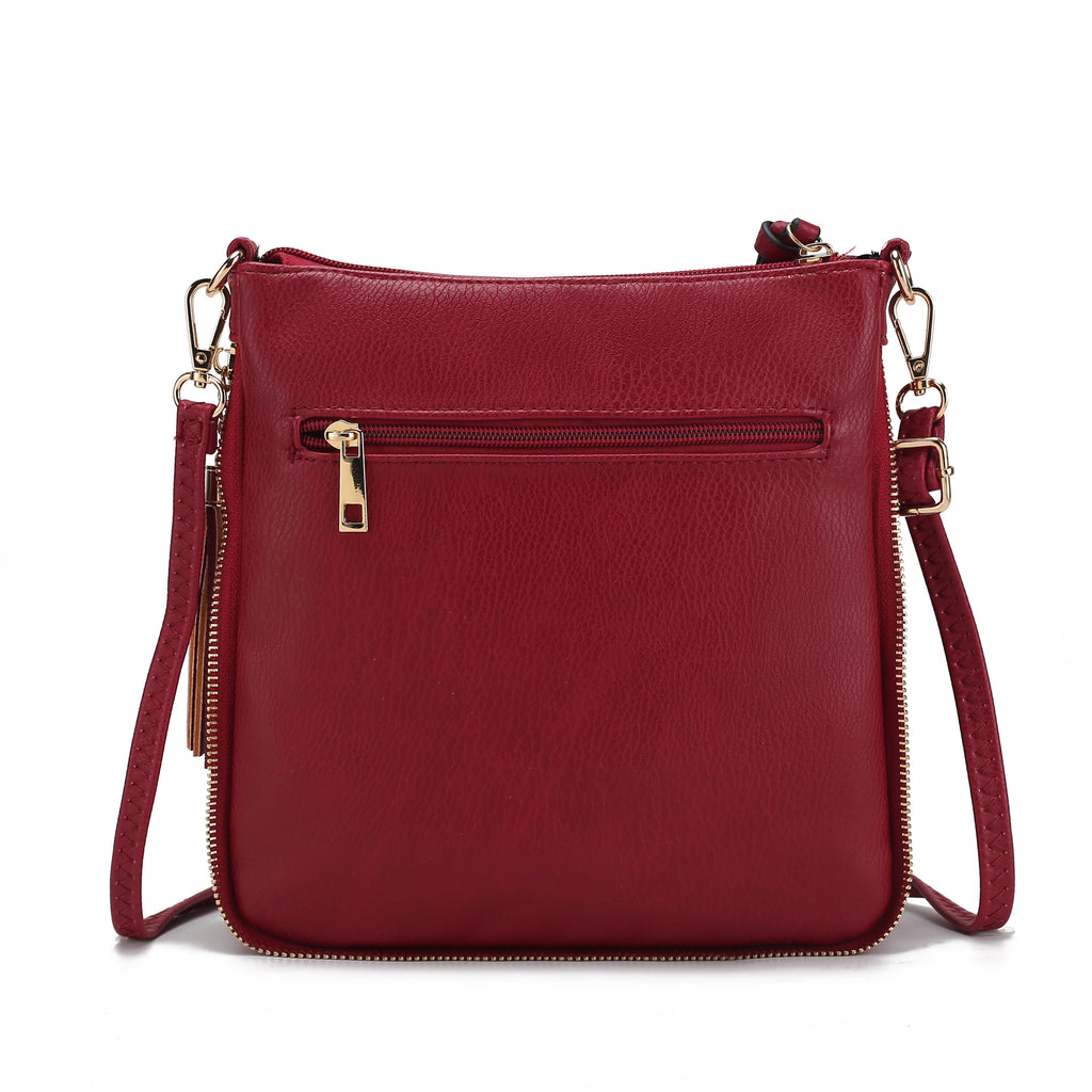 Faux Leather Expandable Crossbody Bag Q690