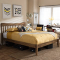Queen Wood Platform Bed I177