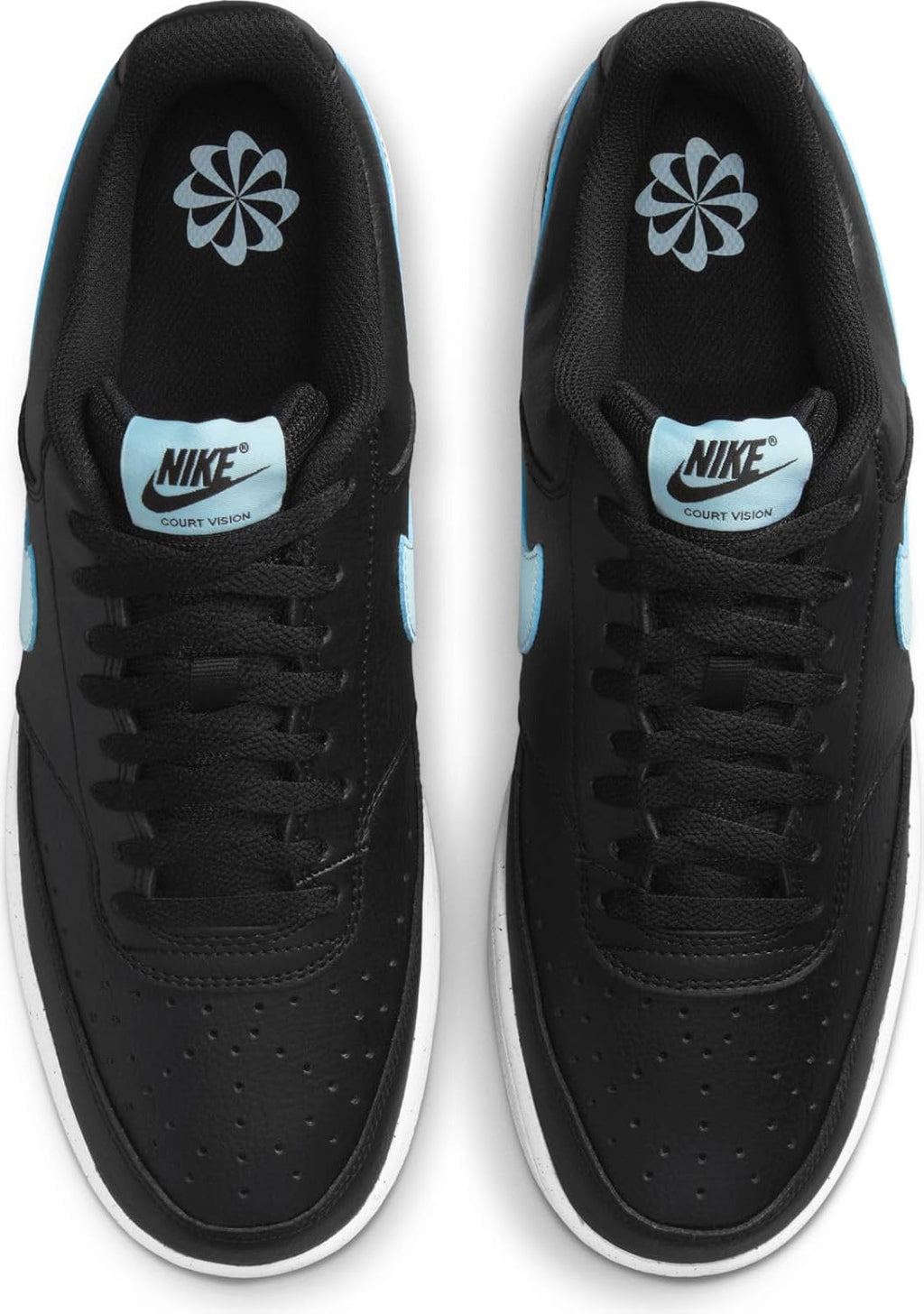 Black White Glacier Blue Low Men's Shoes Y286882