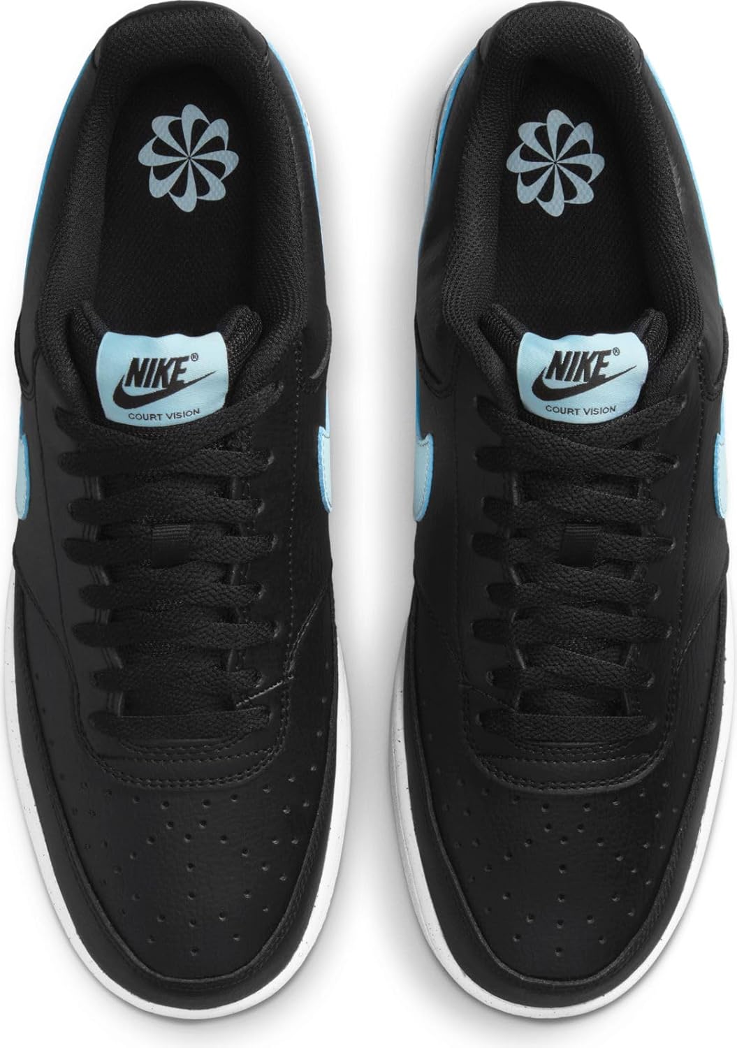 Black White Glacier Blue Low Men's Shoes Y286882