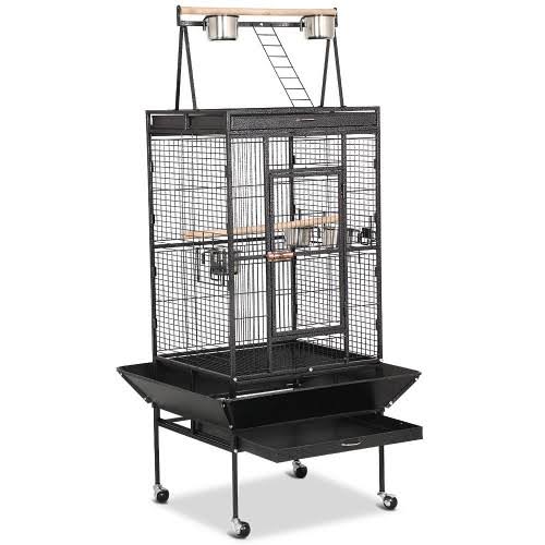 Black Iron Parrot Bird Cage E86056