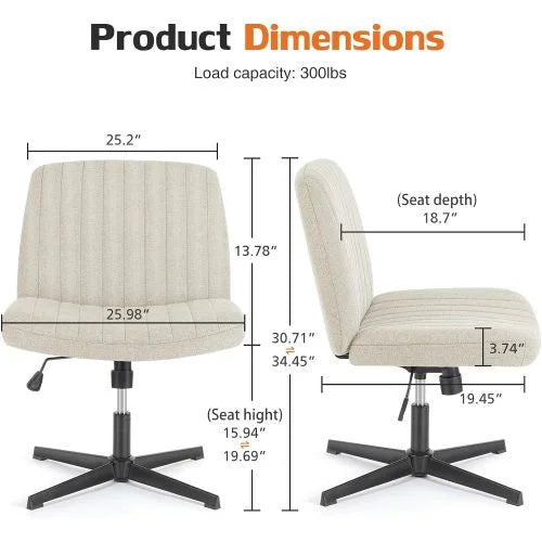 Pink Armless Criss Cross Swivel Office Chair Z233380