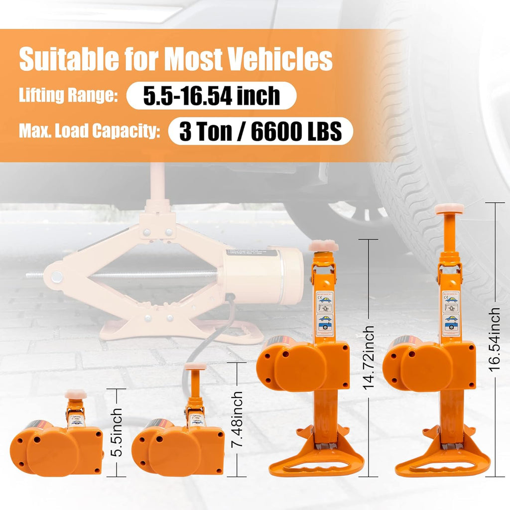3 Ton Electric Car Jack with Electric Wrench and Inflator Pump J378673