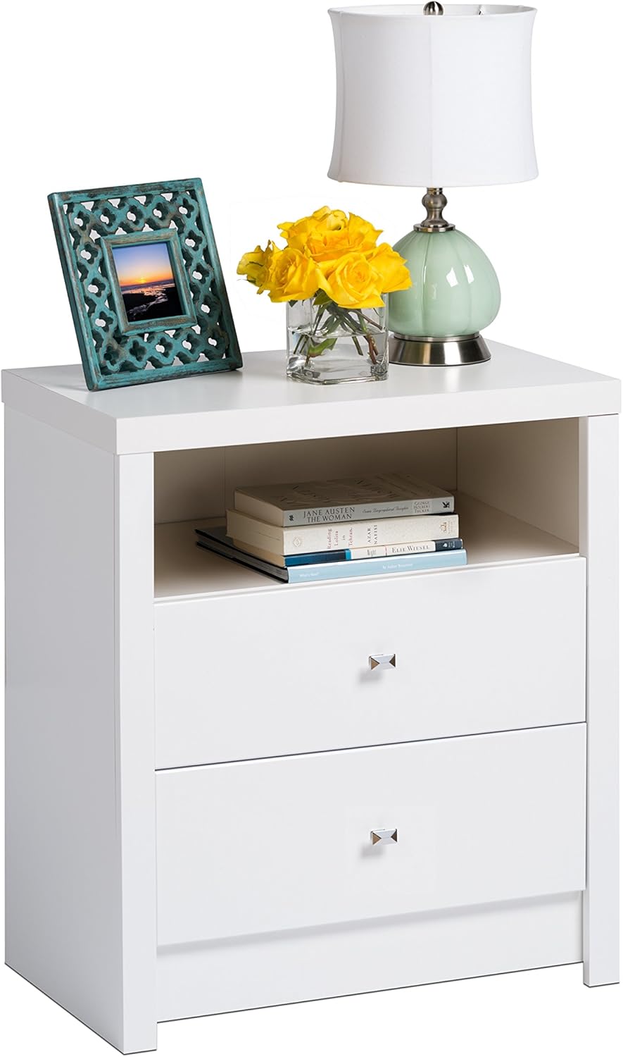 White 2 Drawer Nightstand I377348