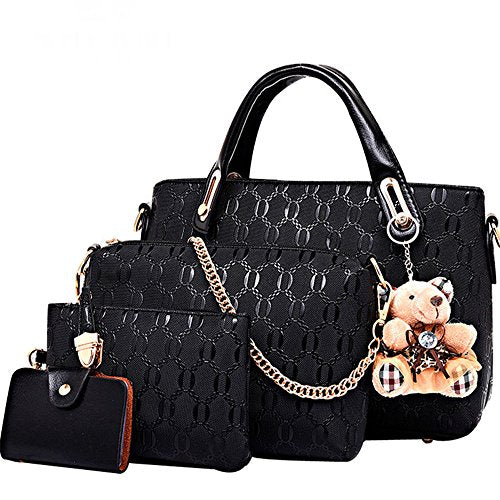 4 Pcs Top Handle Satchel Hobo Handbag Set Z5385