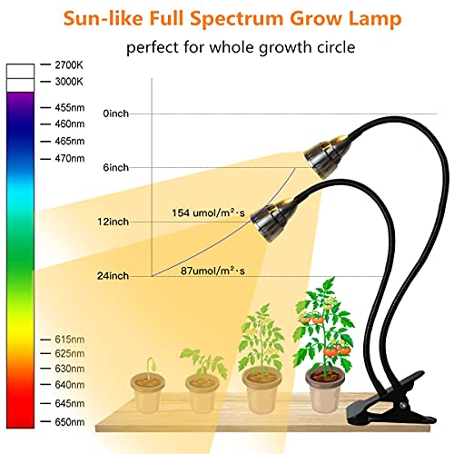 Gooseneck Clip-on Plant Lamp with Timer H711