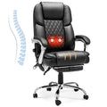 White Ergonomic Office Chair with Massage and Heat P246755