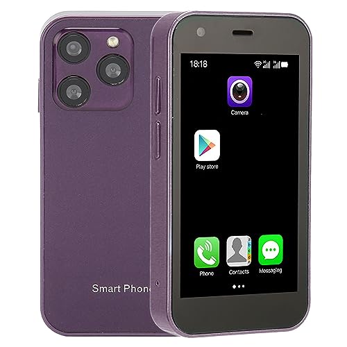3G Mini Smartphone, 3 Inch Dual SIM Android Cell Phone, 2GB RAM 16GB, Purple H774246