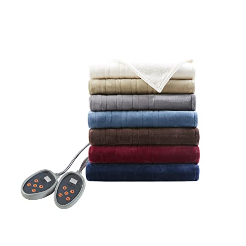 King 100x90 Grey Electric Blanket Throw U459617