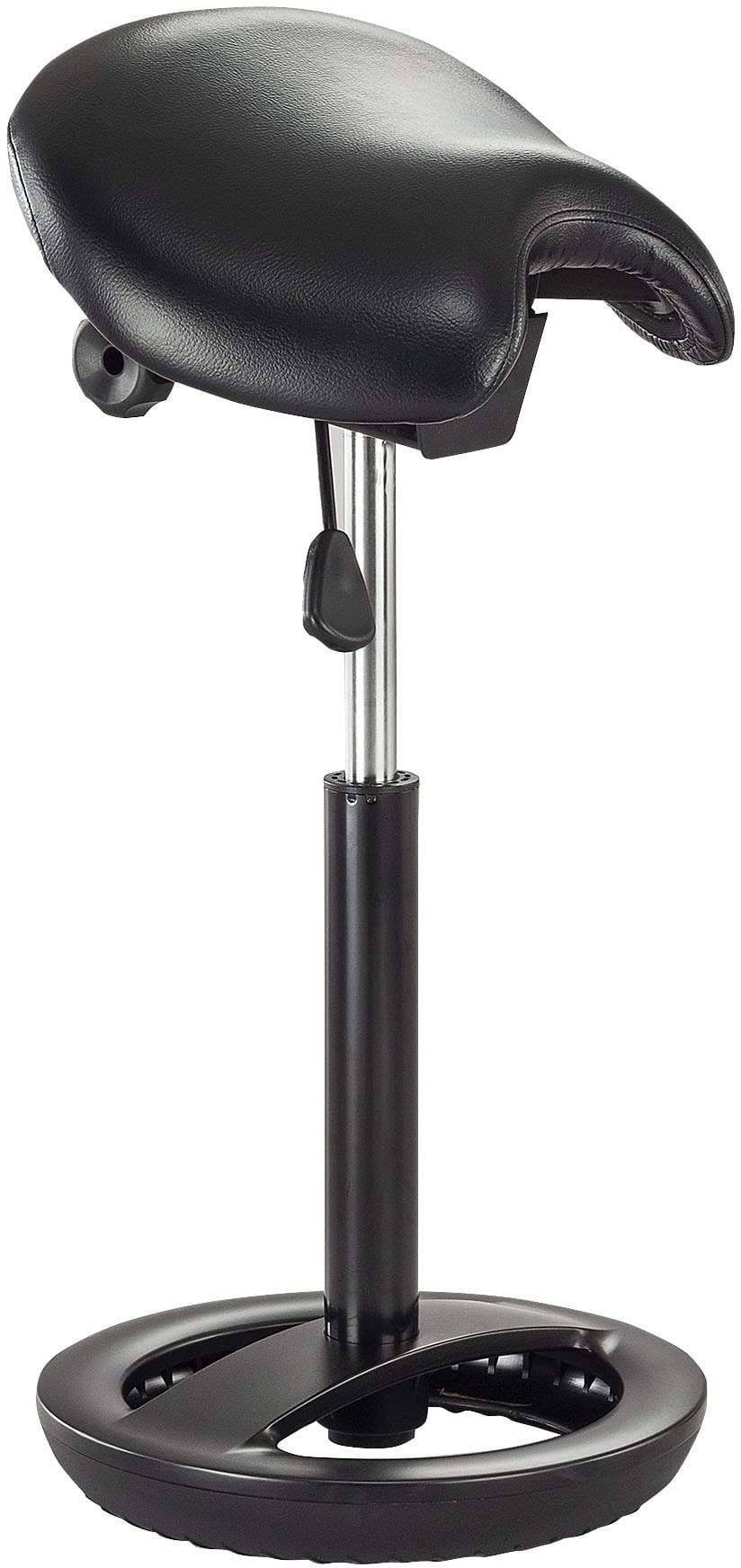 Black Vinyl Saddle Seat Stool G502