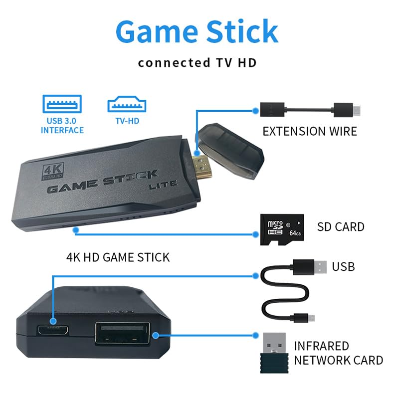 Wireless Double Handle Plug and Play Video Game Console K7852