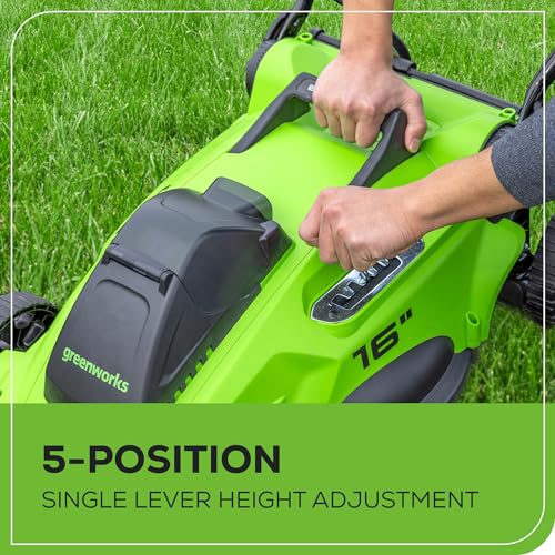 40V 16" Brushless Cordless Push Lawn Mower with 4.0Ah Battery and Charger R302303