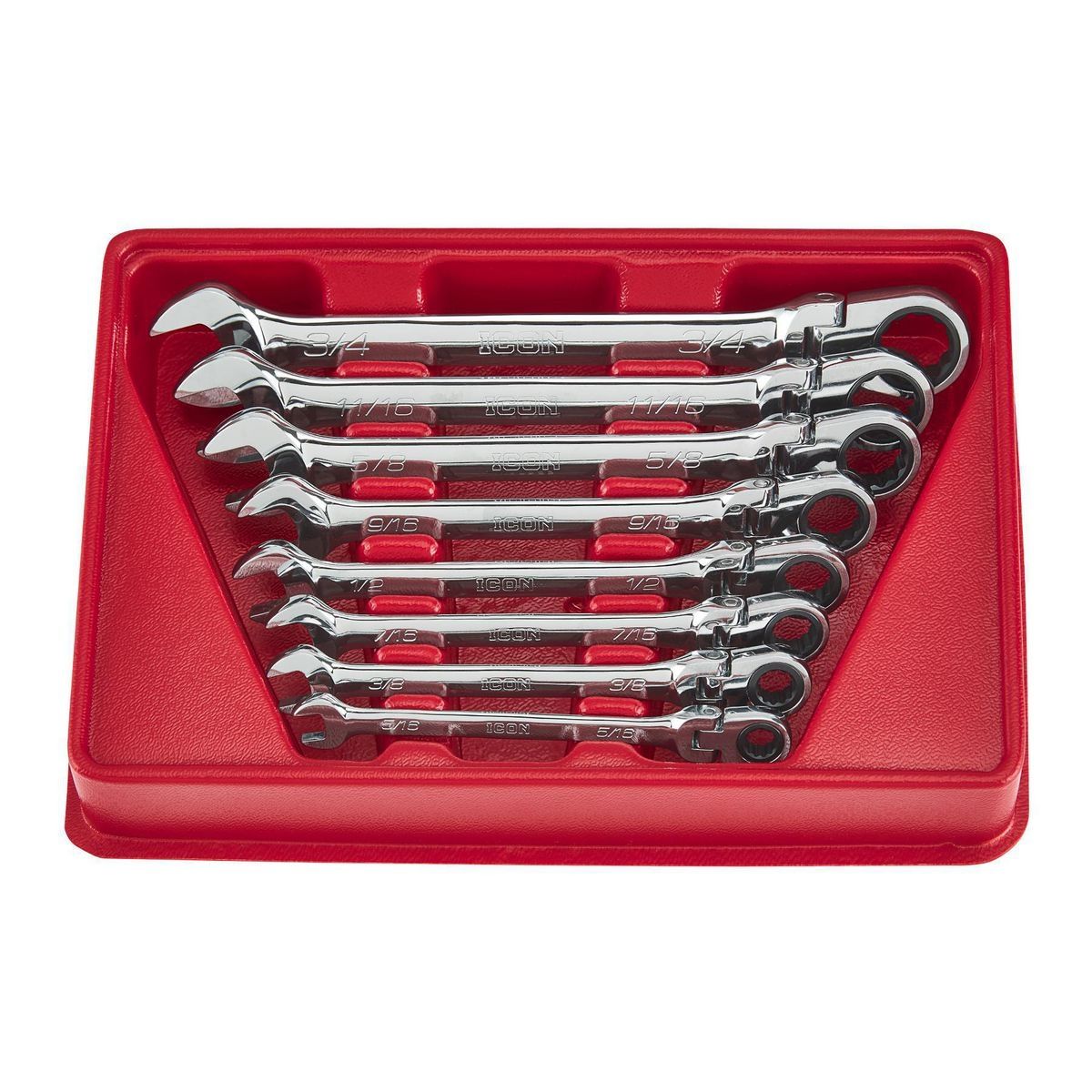 8-Piece SAE Ratcheting Combination Wrench N9609