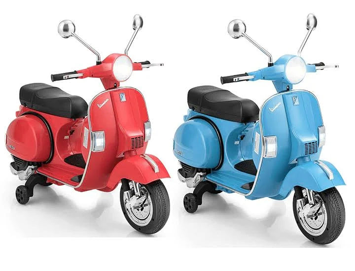 Blue 6V Kids Ride on Vespa Scooter Motorcycle with Headlight Y4325