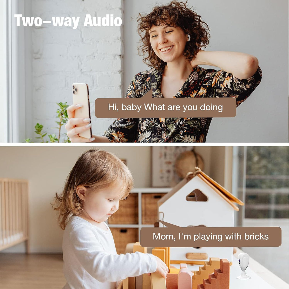1080P Indoor Security Camera with 2-Way Audio Night Vision Z917