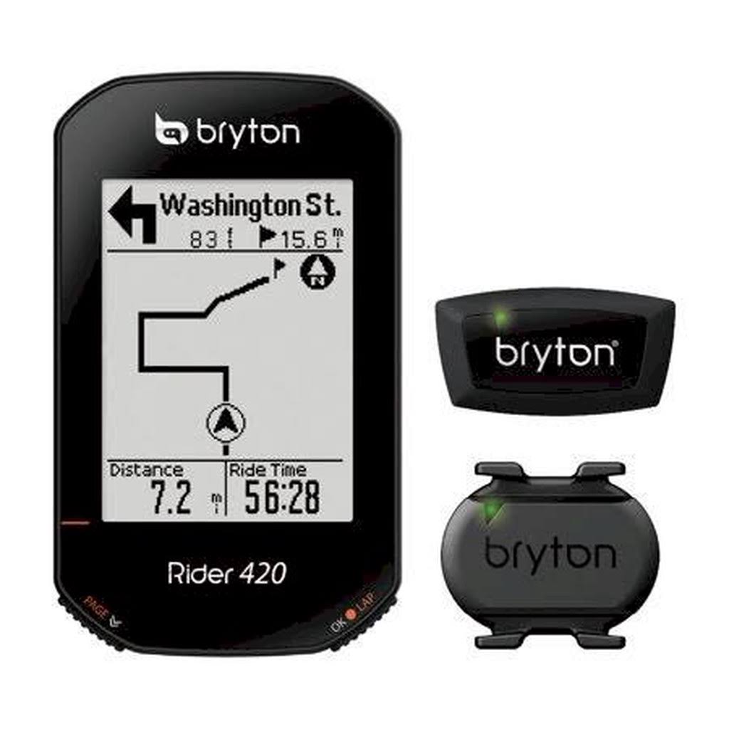 Black GPS Cycling Bike Computer with Cadence and HRM Sensors Bundle E408
