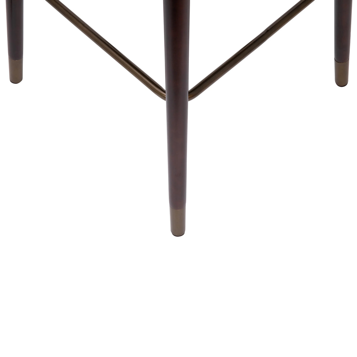 Brown Faux Leather Wood Frame Bar Height Stool S2152
