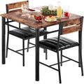 Rustic Brown Dining Table Set for 2 A95564
