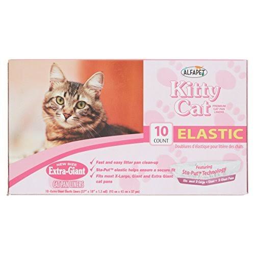 Disposable Elastic Cat Pan Liners for Large Litter Boxes, 10-Pack F108