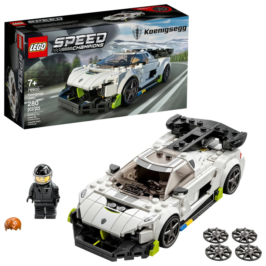 White Racing Car Building Set X10611