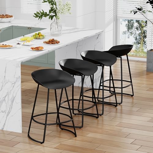 White 30" Bar Height Swivel Barstools Set of 4 H16929