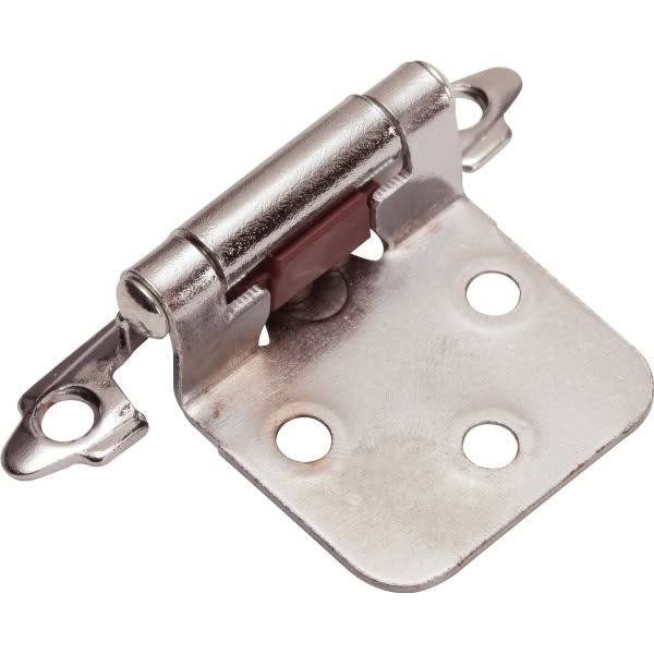 Self-Closing Overlay Cabinet Hinge Satin Nickel Package of 50 T8407