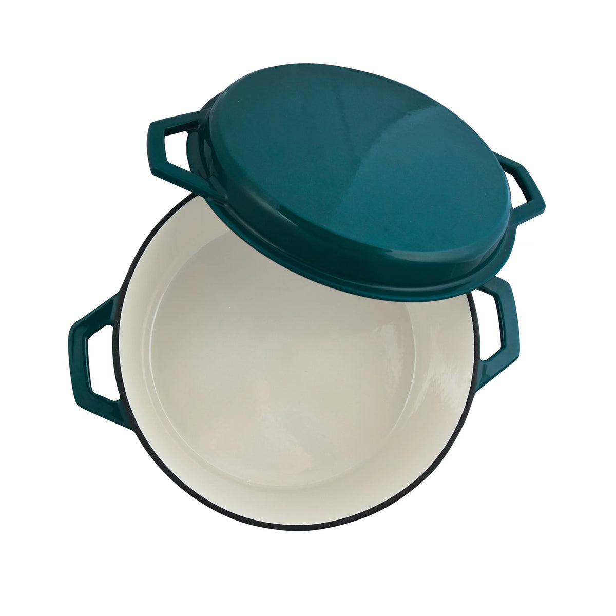 7 Quart Enameled Cast Iron Dutch Oven with Grill Lid H812
