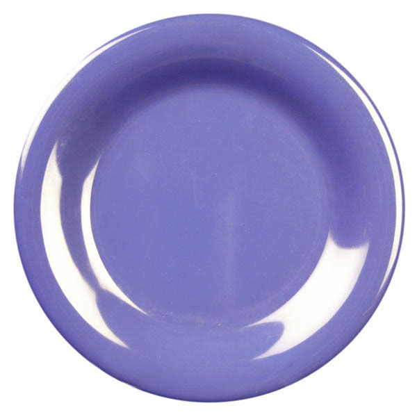 Purple 6 1/2x22 Wide Rim Plate, Melamine, Pack of 6 P848