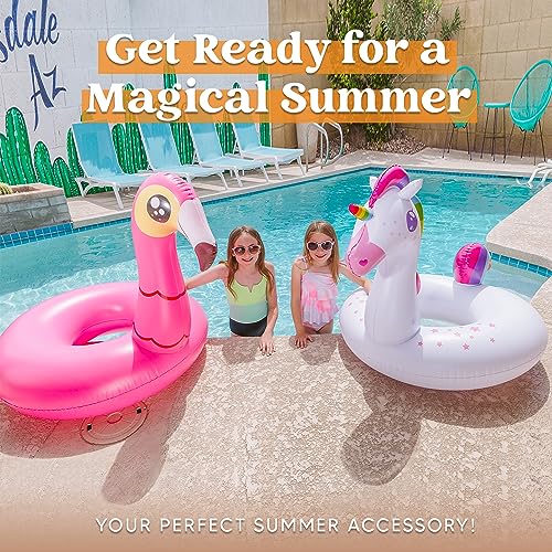 2-Pack Flamingo Unicorn Pool Float Y83439