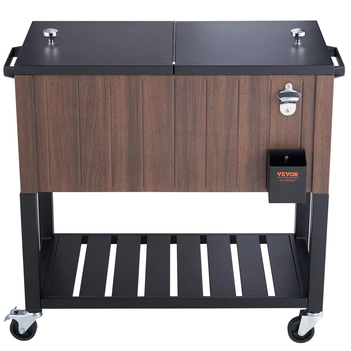 80Qt Rolling Cooler Cart with Bottle Opener S543793