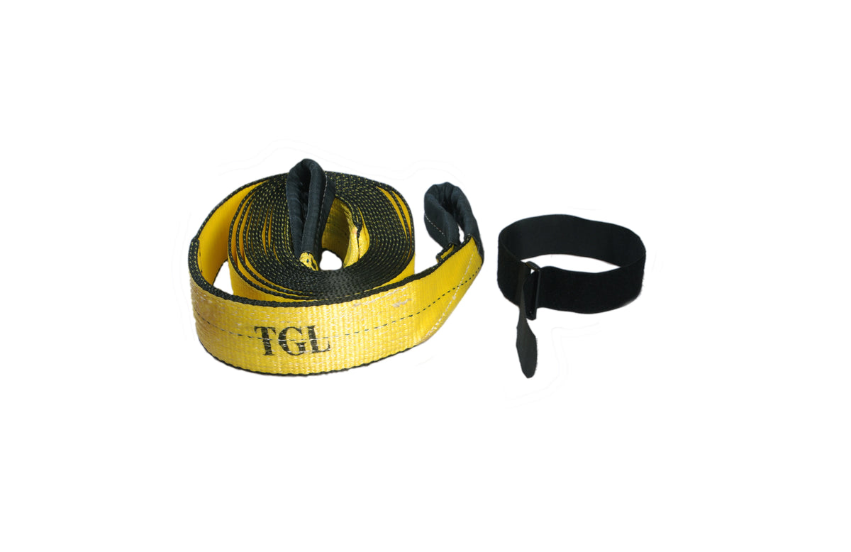 3 inch 20 Foot Tow Strap, Polyester, 30,000 Pound Capacity with Reusable Storage Strap K43584