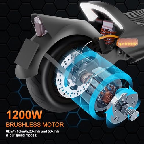 1200W Motor Electric Scooter with 10.5" Off Road Tires M451