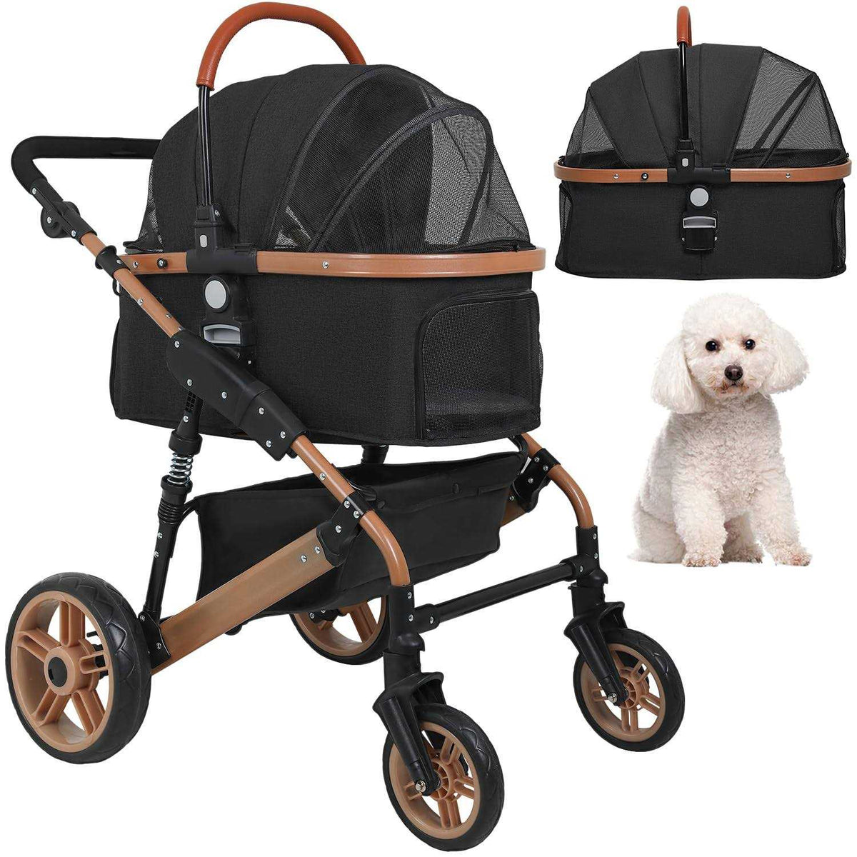 4 Wheels Folding Lightweight Pet Stroller Q819926