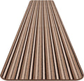 Skid-Resistant Carpet Runner Mocha Brown Stripe 6 Feet X 36 Inches C462
