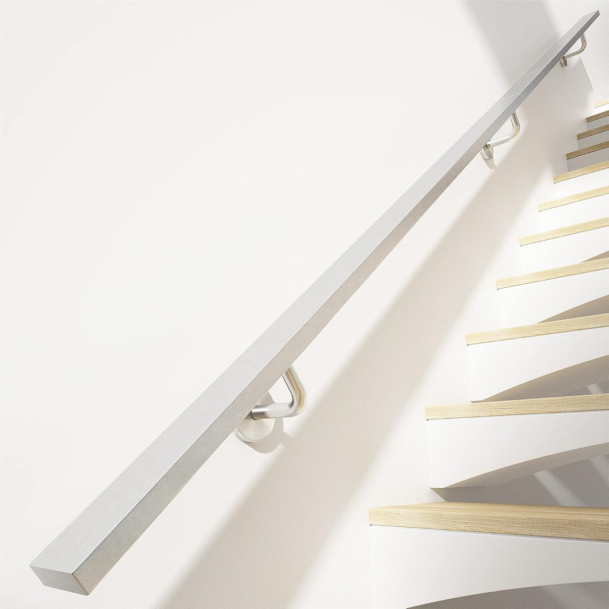 Brushed Stainless Steel Wall Mounted Stair Handrail H418257
