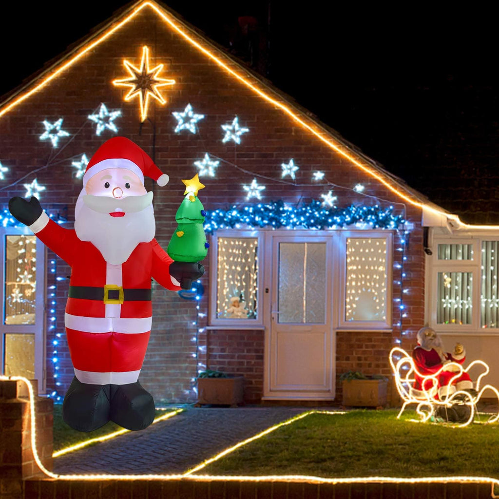 8ft Inflatable Santa Claus with Built-in LED Lights L591