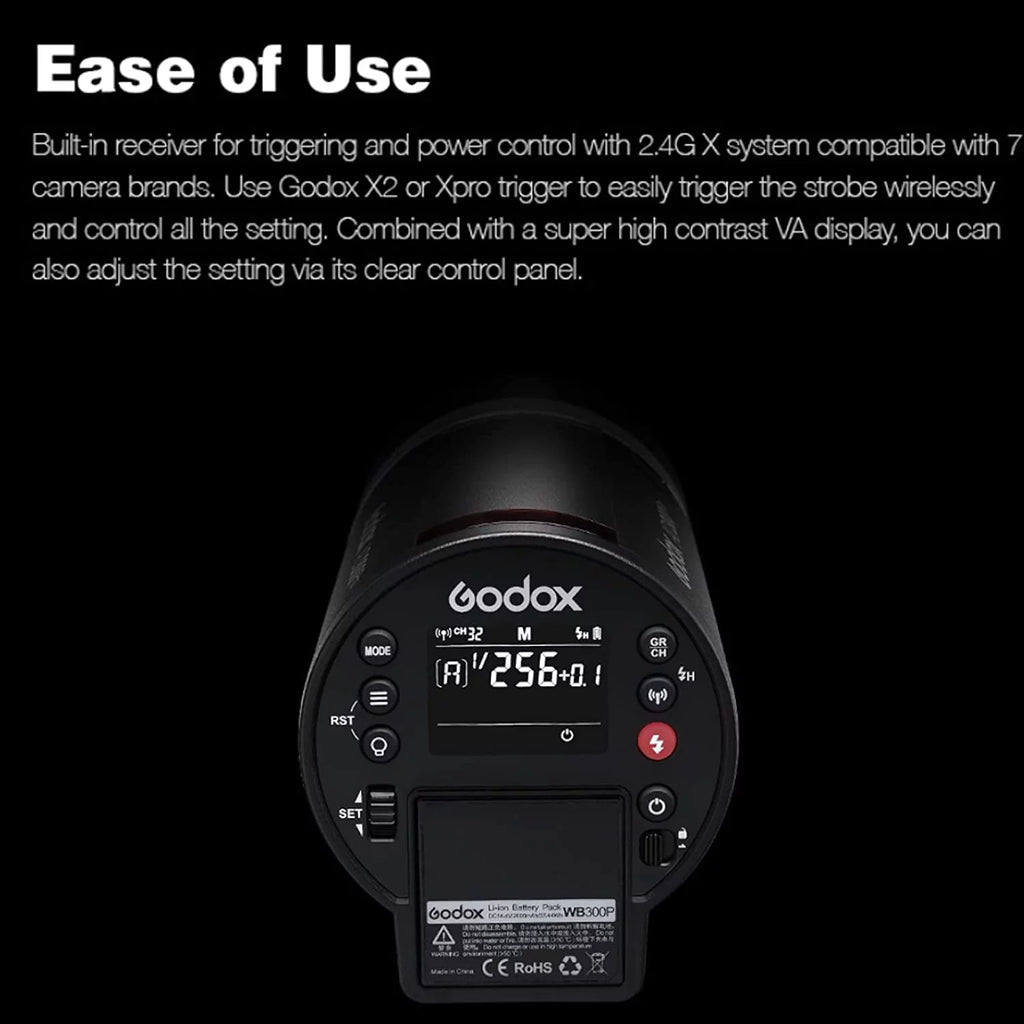 300W TTL Outdoor Flash with Bi-Color Modeling LED G650822
