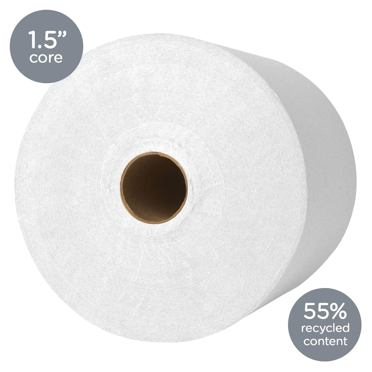 White Hard Roll Paper Towels 12 Rolls M871863