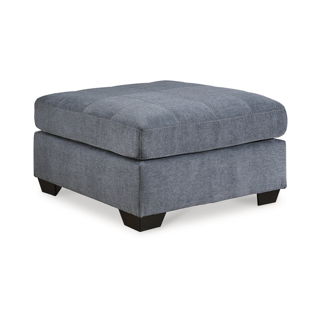 Oversized Faux Wood Accent Ottoman V61036