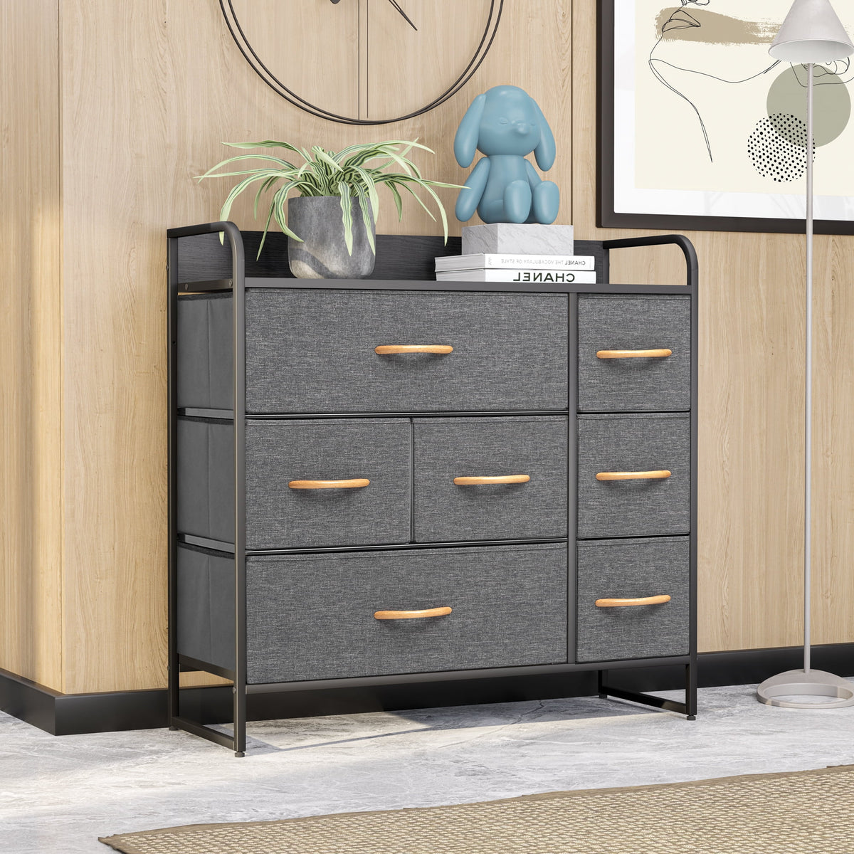 7 Drawer Brown Dresser O18539