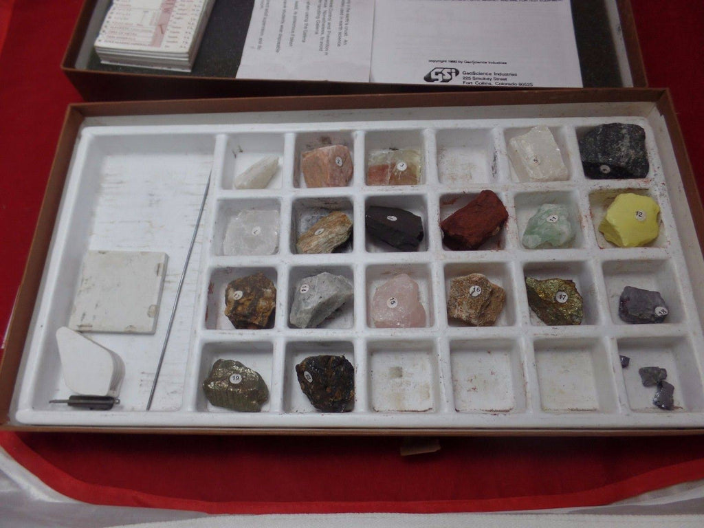 Set of 20 Rock Samples Mineral Identification Kit K256
